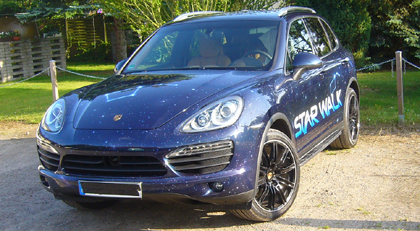airbrush autodesign auf porsche cayenne starwalk sterne