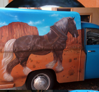 pickup-airbrush pferd