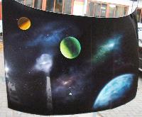 Airbrushdesign Motorhaube im All-Design