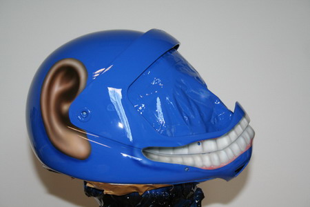 Airbrushhelm Airbrush Design Fallschirmspringer helm zaehne