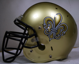 Airbrush footballhelm fleur de lis football team muencheberg