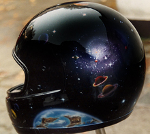 Airbrush helm Airbrush Design auf Helm airbrush design auf Motorrad helm space 
