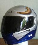 Airbrush helm Airbrush Design auf Helm Airbrush Motorrad rennhelm blauer H�rner helm