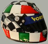 Airbrush helm Airbrush Design auf Helm Airbrush Motorrad renn-helm racingflagge und italien flagge  