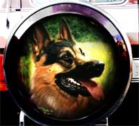 Reserveradabdeckung Sch�ferhund - Airbrush