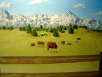 wandbemalung airbrush titel: bahlmann ranch