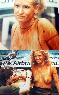 Bodypainting Holzgirl