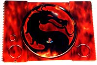 Airbrush Design Mortal Kombat auf Sony Playstation_PSX