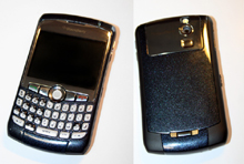 AirbrushHandy Airbrush Design auf Handy BlackBerry Curve Metallicschwarz