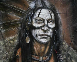 leder-jacke airbrush indiander