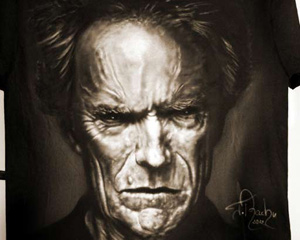 t shirt airbrush clint