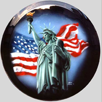 Airbrush Reserveradabdeckung Amerika