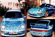 Airbrushdesign Wasser-Porsche
